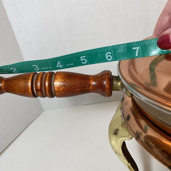 Rare Electric Copper Brass Chafing Dish Food Warmer Sterno Stand 12”x12” Vtg 50s - Picture 10 of 10